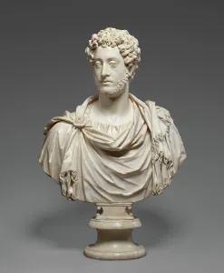 Marcus Aurelius Commodus Antoninus Prints: Bust of Emperor Commodus, A.D. 180-185. Creator: Unknown