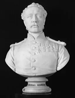 Charles George Collection: Bust of General Charles Gordon, British soldier and administrator, 1886