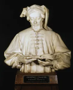 Geoffrey Prints: Bust of Geoffrey Chaucer, medieval English poet, 1902-1903. Artist: George Frampton