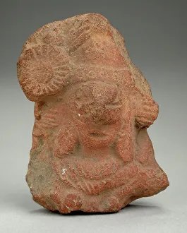 Central Asia Prints: Bust of a Goddess, 1st century BC. Creator: Unknown