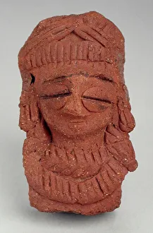 Central Asia Prints: Bust of a Goddess, 1st century BC. Creator: Unknown