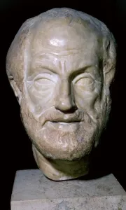 Bust of the Greek philosopher Aristotle