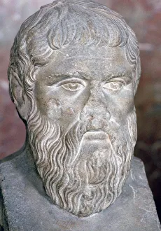 Plato Prints: Bust of the Greek philosopher Plato, 4th century BC