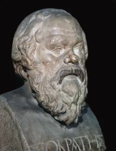 Bust of the Greek philosopher Socrates, 5th century BC