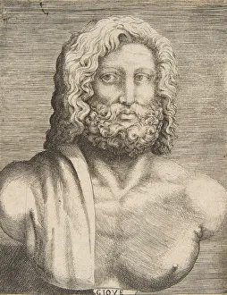 Bust of Jupiter, ca 1531-76. Creator: Giulio Bonasone