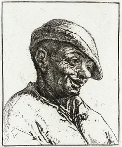 Van Ostade Adriaen Prints: Bust of a Laughing Peasant, 1672. Creator: Adriaen van Ostade