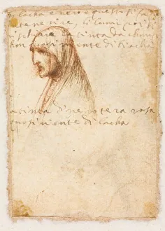 Possibly By Prints: Bust-Length Profile of an Old Woman (verso), c. 1521. Creator: Dosso Dossi (Italian, c