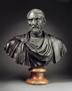 Bust of Lucius Junius Brutus, c.1550. Creators: Ludovico Lombardo, Lucius Junius Brutus