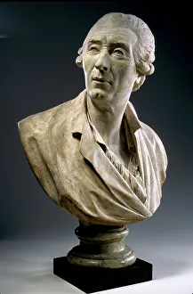 Plaster Prints: Bust Of A Man, 1791. Creator: Augustin Pajou