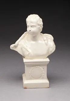 Bust of a Man Draped with a Swan, Yorkshire, 1780 / 90. Creator: Leeds Pottery