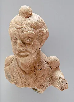Topknot Prints: Bust of a Man, Probably Hellenistic (332-31 BCE). Creator: Unknown
