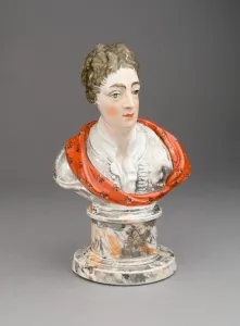 Bust of a Man, Staffordshire, 1810 / 20. Creator: Staffordshire Potteries