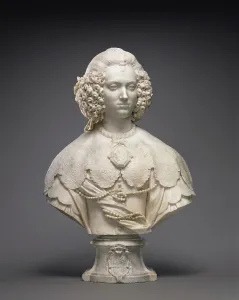Alcardi Prints: Bust of Maria Cerri Capranica, about 1640. Creator: Alessandro Algardi
