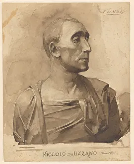 Humanism Prints: Bust of Niccolò da Uzzano, 1884. Creator: Nicolaes van der Waay