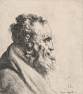 Jan Lievens Doude Prints: Bust of an Old Man, 1620-74. Creator: Jan Lievens
