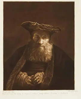 Van Ryn Prints: Bust of an Old Man with Velvet Cap, (c1630s), c1765. Creator: William Baillie