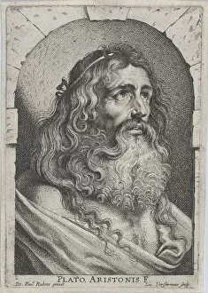 The bust of Plato, in a niche, ca. 1620 Creator: Lucas Vorsterman