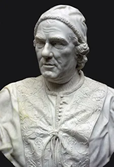 Victoria Albert Museum Prints: Bust of Pope Clement XIV. Artist: Christopher Hewetson