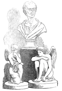 John Flaxman Ii Prints: Bust of Pope, by Roubiliac, and Cupid and Psyche