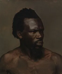 Blommer Nils Jakob Prints: Bust portrait of a black man, 1835-1853. Creator: Nils Jakob Blommer