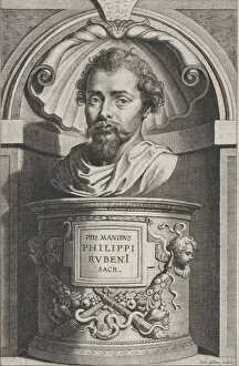 Images Dated 1st December 2020: Bust portrait of Philip Rubens, in a niche, ca. 1627-78. Creator: Cornelis Galle II
