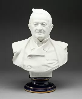 Carrier Belleuse Albert Ernest Gallery: Bust of President Thiers, Sèvres, 1883. Creators: Sèvres Porcelain Manufactory