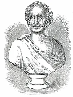 Imperialist Prints: Bust of Viscount Gough, by G. G. Adams, 1850. Creator: Unknown