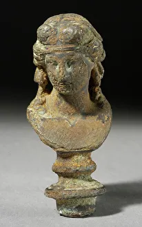 Roman Period Prints: Bust of a Young Goddess (?), Roman Period (30 BCE-395 CE). Creator: Unknown