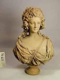 Bust Prints: Bust of a Young Woman, 1791. Creator: Augustin Pajou