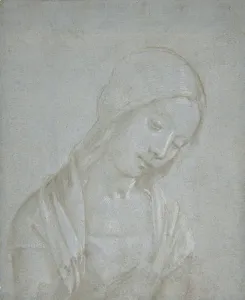 Highlighted With White Gouache Prints: Bust of a Young Woman, ca. 1495. Creator: Attributed to Piero di Cosimo