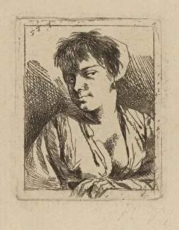 Showing Prints: Bust of a Young Woman. Creator: Cornelis Bega