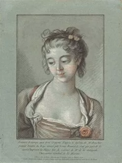 Collet And Xe9 Collection: Bust of a Young Woman Looking Down, 1765 / 1767. Creator: Louis Marin Bonnet