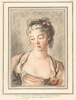 Decollete Gallery: Bust of a Young Woman Looking Down, 1773 or later. Creator: Louis Marin Bonnet