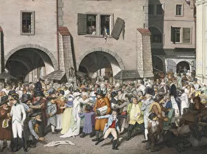Bustling Marketplace, Prague, 1804. Artist: Opiz, Georg Emanuel (1775-1841)