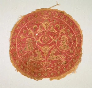 8th 9th Century Prints: Busts and Animals Under Tree of Life, late 700s - 800s. Creator: Unknown