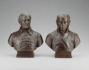 Busts of Pierre François Leonard Fontaine and Charles Percier, 1839