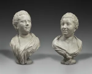 Sisters Prints: Busts of Two Sisters...Mme Brigitte Francois Elisabeth de Lansire