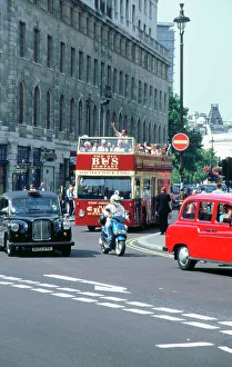 Open Top Prints: Busy traffic in London 1999