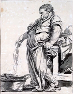 Sausage Gallery: The Butcher, c1745-1805 Artist: Jean-Baptiste Greuze