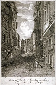 Edward Dayes Prints: Butcher Row, Westminster, London, 1796. Artist