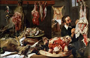 Animal Head Collection: A Butcher Shop, 1630s. Artist: Frans Snyders