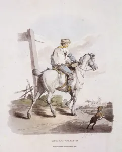Signpost Prints: A butchers boy riding a horse, Provincial Characters, 1813