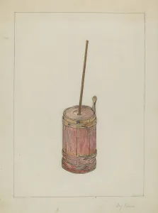 Butter Churn, c. 1936. Creator: Benjamin Resnick