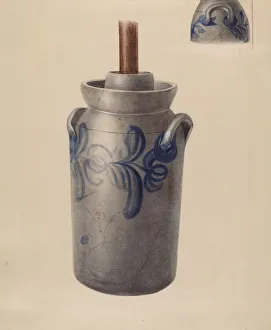 Butter Churn Collection: Butter Churn, c. 1937. Creator: Charlotte Sperber