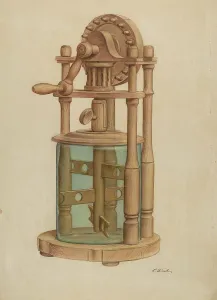 Device Prints: Butter Churn, c. 1939. Creator: Paul Ward