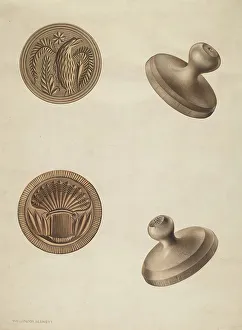 Butter Mold Prints: Butter Mold, c. 1937. Creator: Wellington Blewett