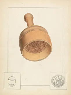 Butter Mold Prints: Butter Mold, c. 1937. Creator: Wilbur M Rice