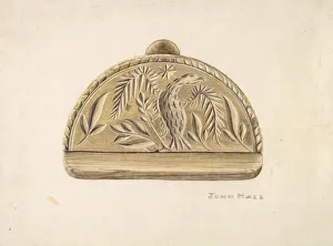 John Hall Prints: Butter Mold, c. 1939. Creator: John Hall