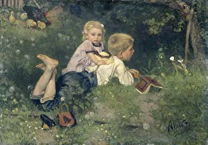 Chick Prints: The Butterflies, 1871. Creator: August Allebe