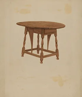 Foldable Prints: Butterfly Table, c. 1936. Creator: Lawrence Foster